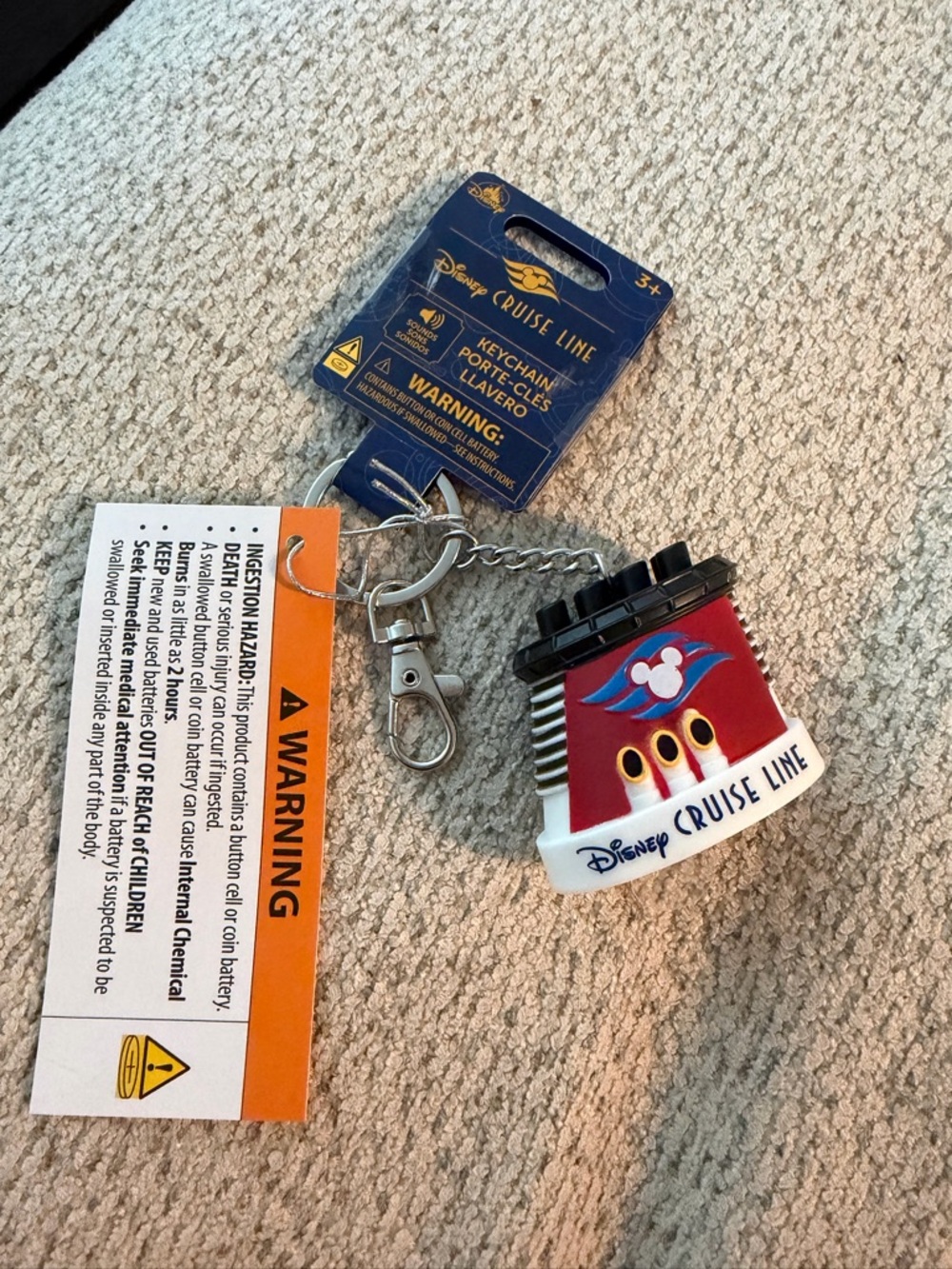 Disney Cruise Line Ship Keychain plays when you wish upon a star